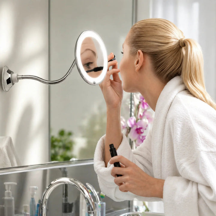 10x Magnifying LED Makeup Mirror – With Suction Cup 1