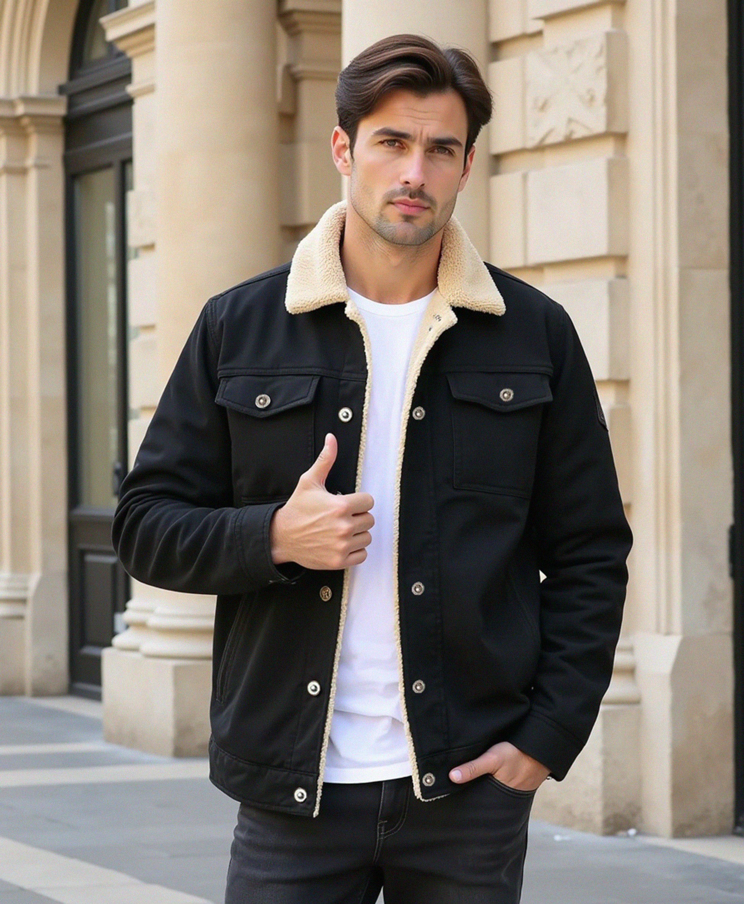 Cecole | Men’s Clean Cut Winter Jacket with Practical Pockets