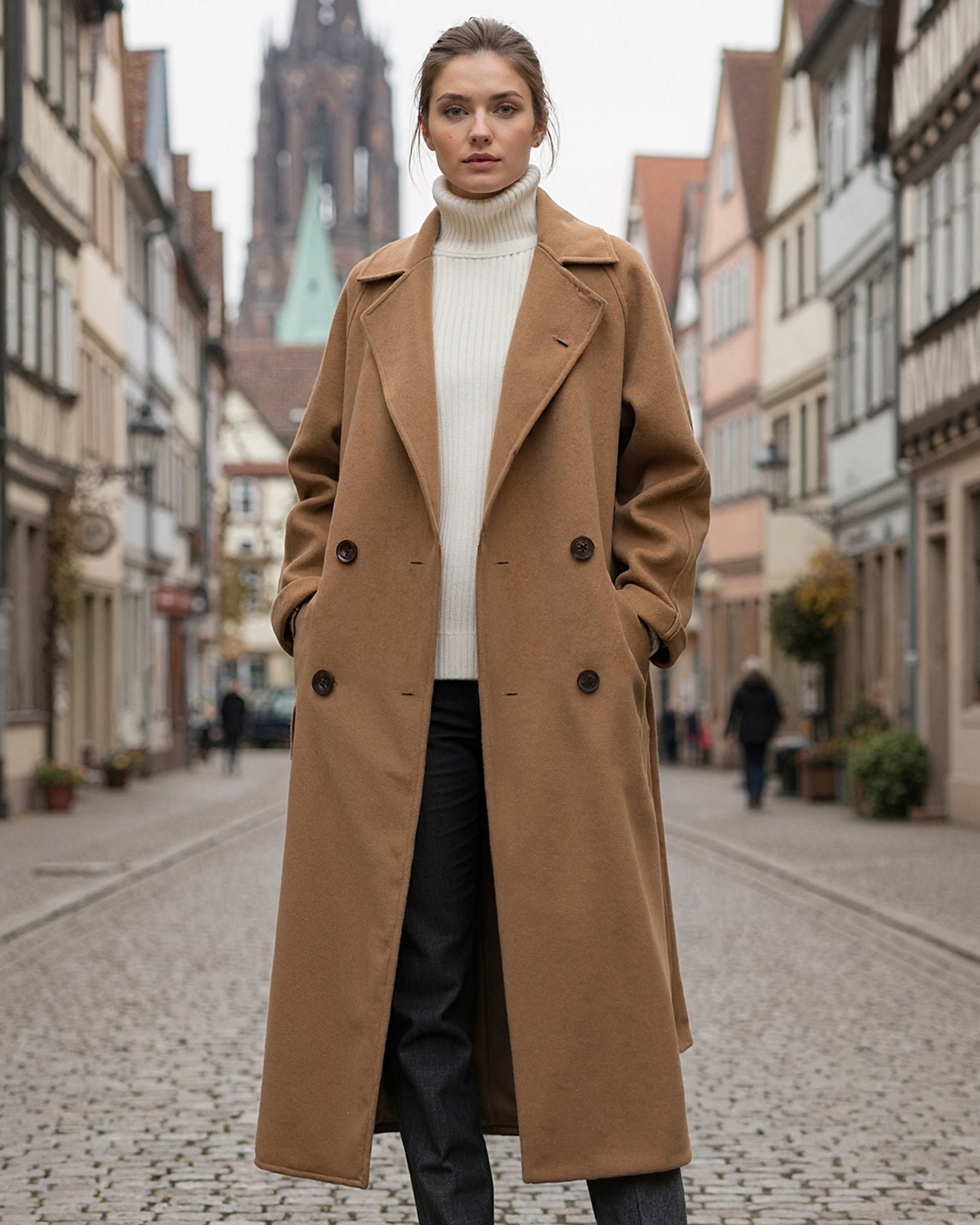 Cecole | Women’s Long Winter Coat with Straight Silhouette