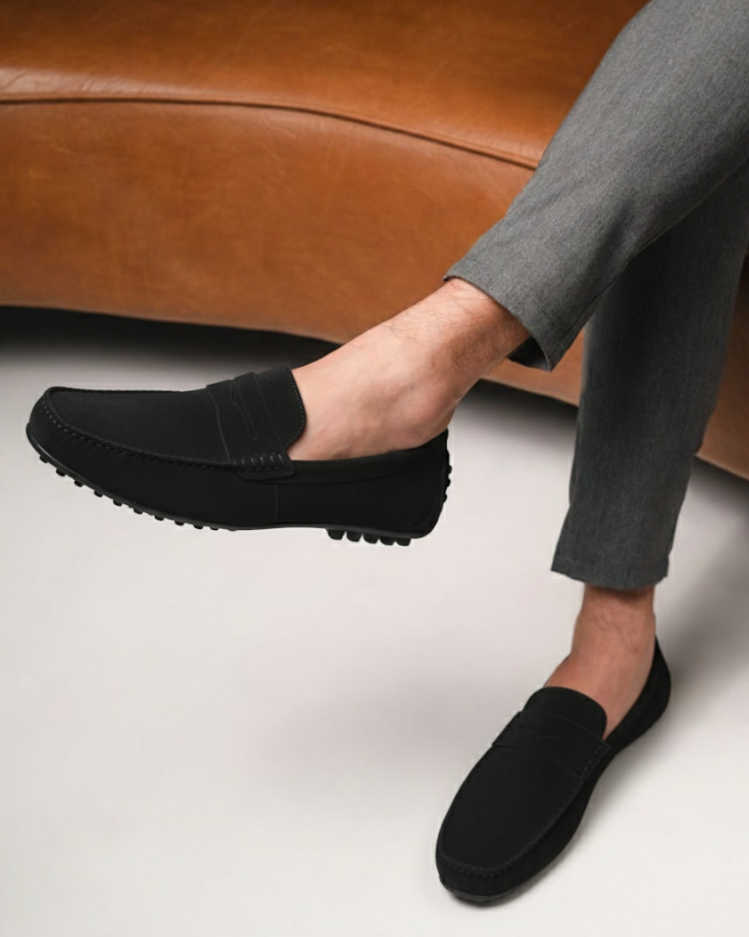 Cecole | Men’s Elegant Suede Loafers with Soft Interior