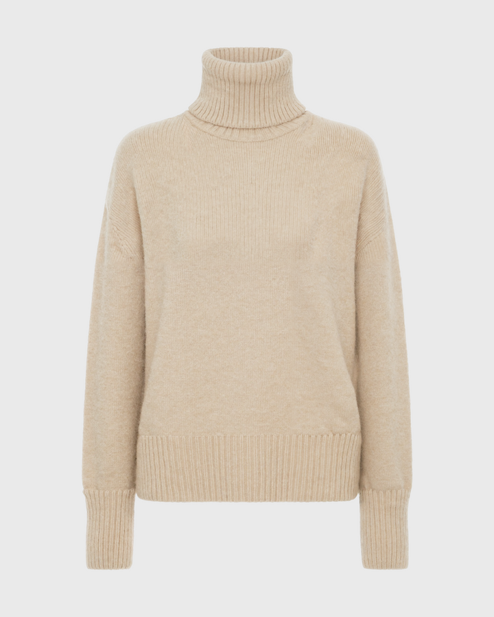 Cecole | Women’s Loose Fit Turtleneck Sweater with Ribbed Trim
