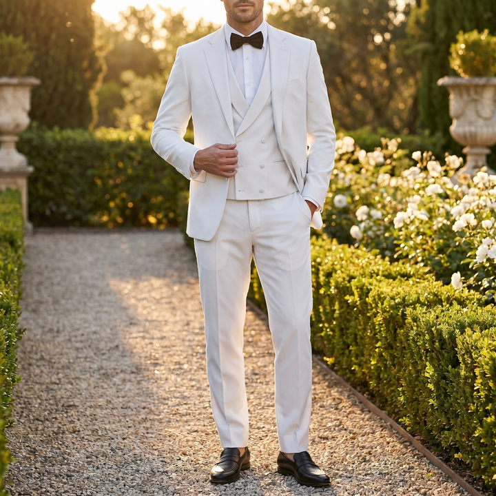 3-Piece Tailored Suit & Double-Breasted Vest for Men