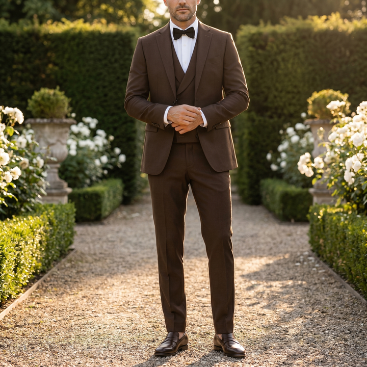 3-Piece Tailored Suit & Double-Breasted Vest for Men