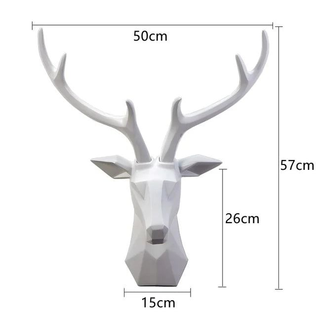 3D Resin Deer Head Wall Decoration – Art Accent Animal Sculpture with Modern Style 8