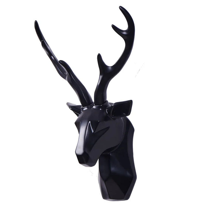 3D Resin Deer Head Wall Decoration – Art Accent Animal Sculpture with Modern Style 9