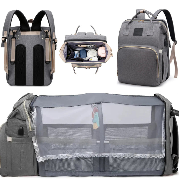 3-in-1 Diaper Bag Backpack – With Fold-out Changing Pad 10