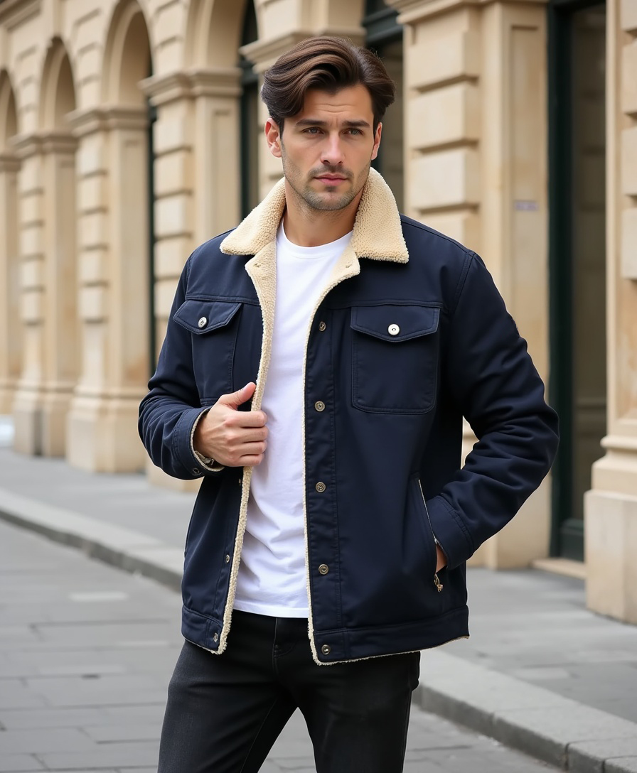 Cecole | Men’s Clean Cut Winter Jacket with Practical Pockets