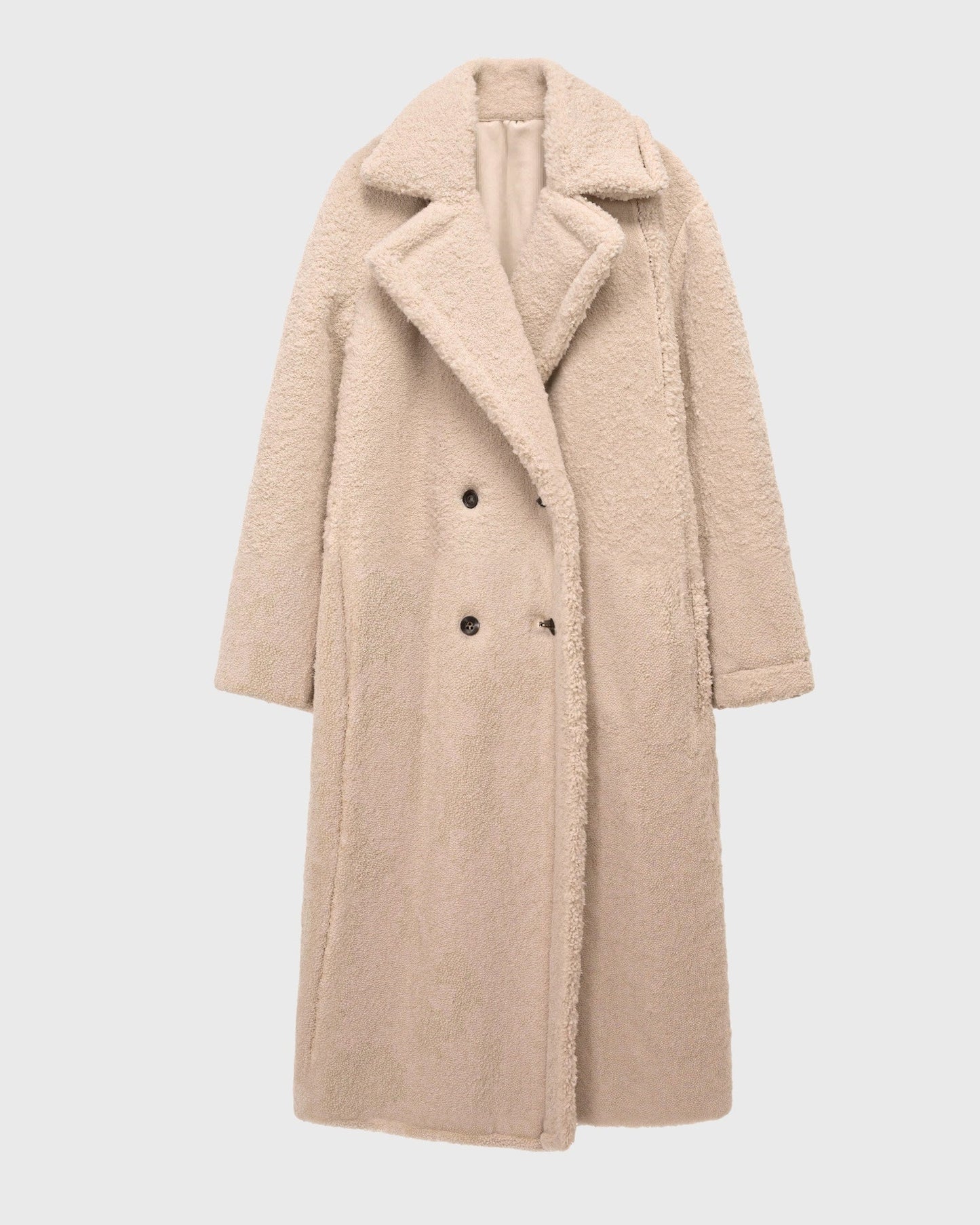 Cecole | Women’s Long Teddy Coat with Straight Silhouette