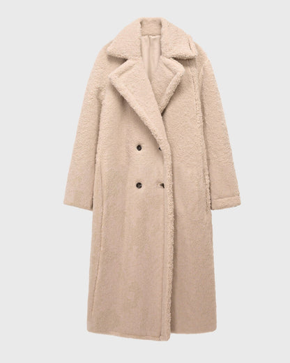Cecole | Women’s Long Teddy Coat with Straight Silhouette