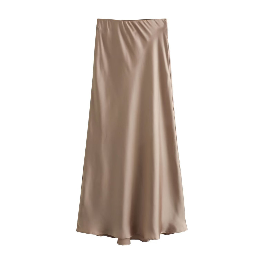 Flowing A-Line Skirt with Elastic Waistband for Women
