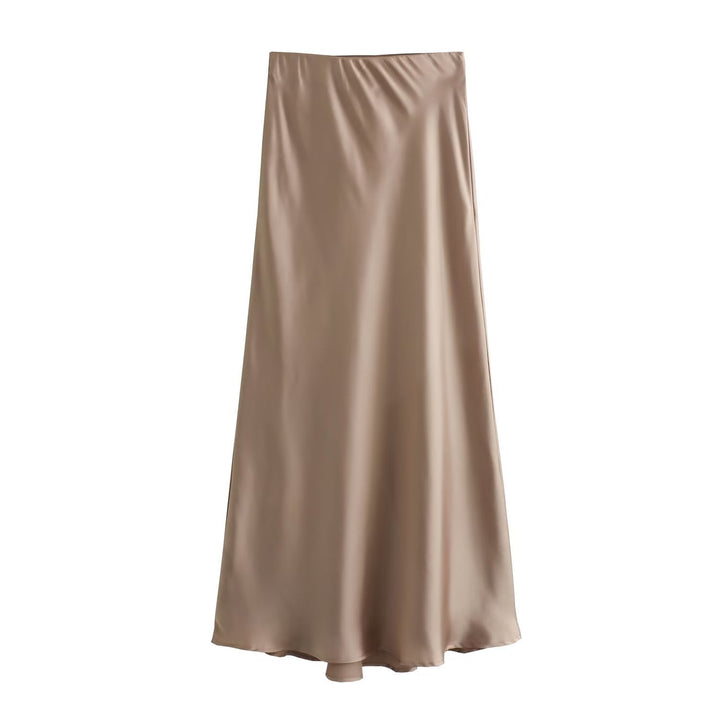 Flowing A-Line Skirt with Elastic Waistband for Women