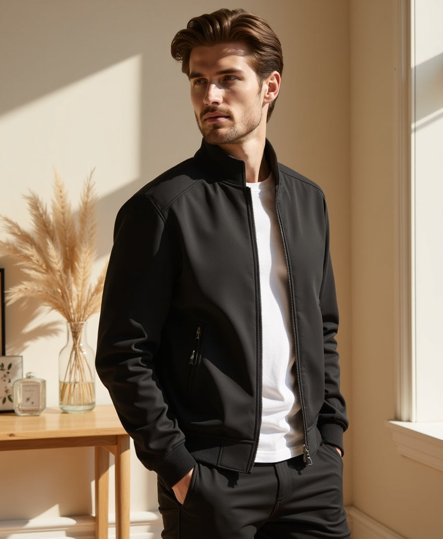 Cecole | Men’s Wind-Resistant Jacket with Zip Closure