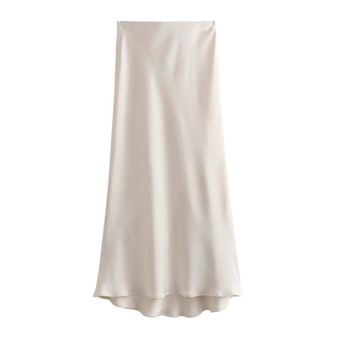 Flowing A-Line Skirt with Elastic Waistband for Women