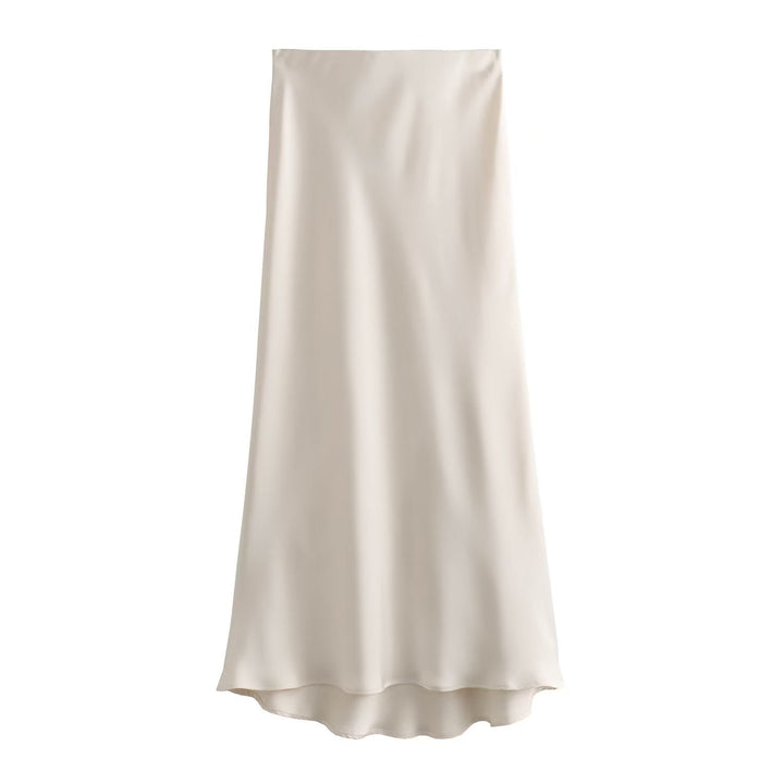 Flowing A-Line Skirt with Elastic Waistband for Women