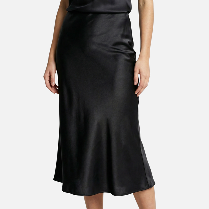 Flowing A-Line Skirt with Elastic Waistband for Women