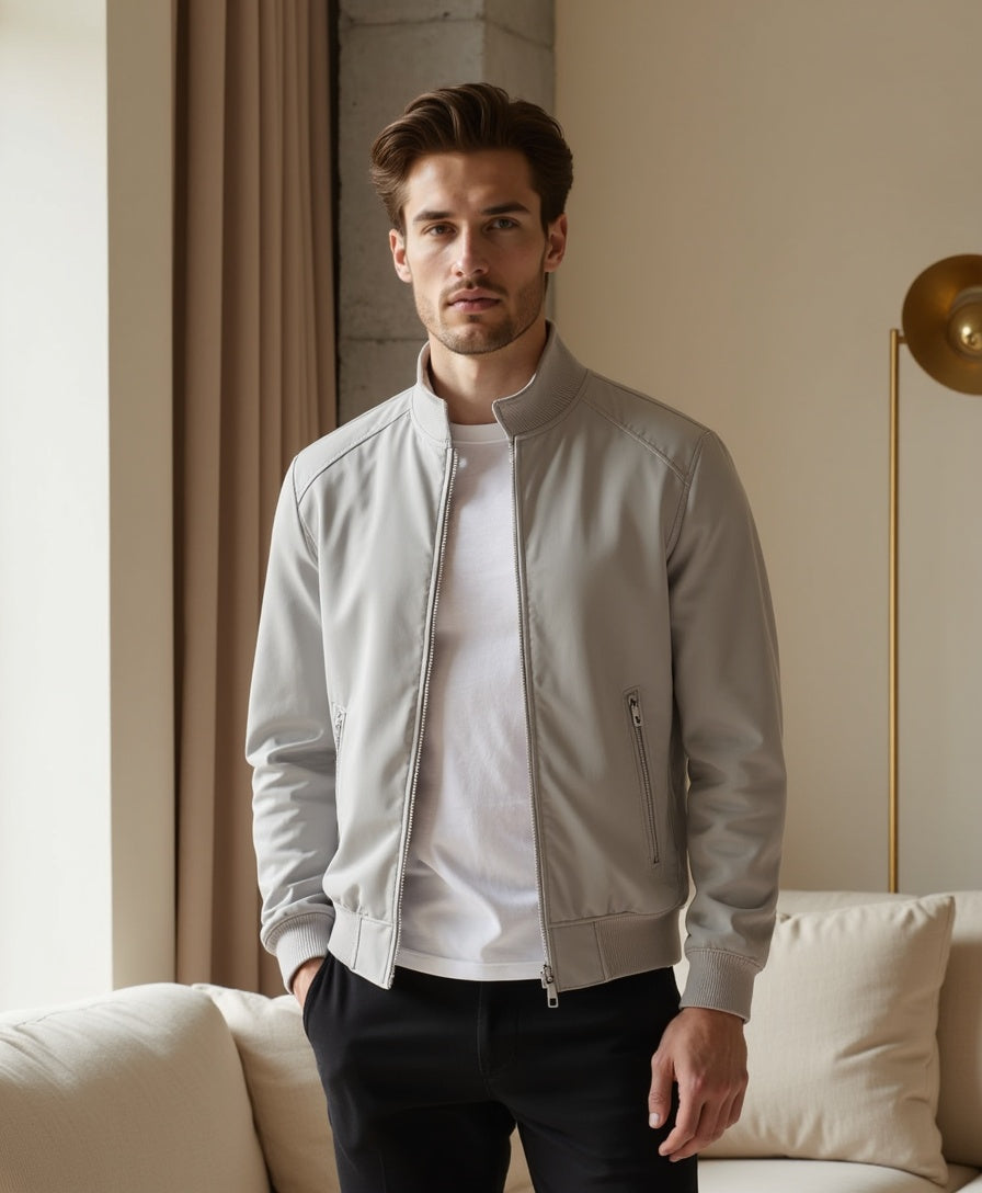 Cecole | Men’s Wind-Resistant Jacket with Zip Closure