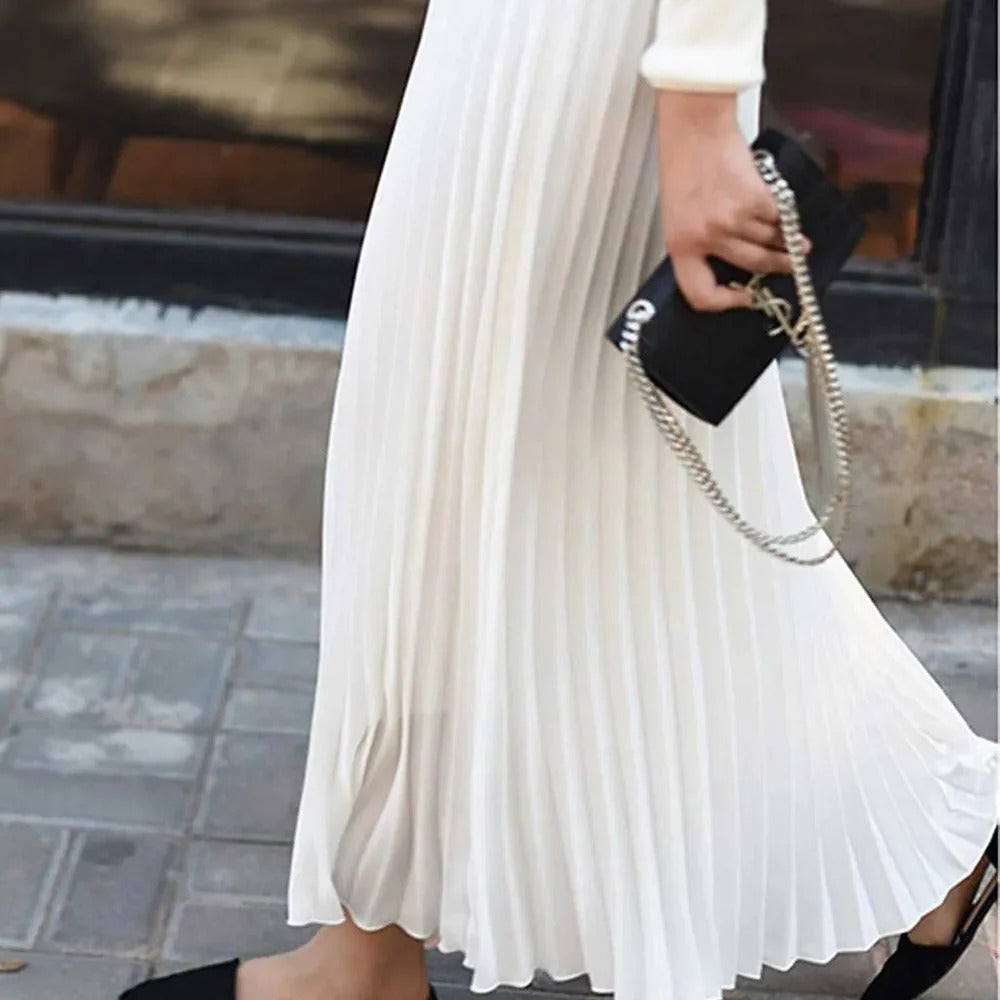 A_Line_Pleated_Skirt_with_Elastic_Waist_for_Women_3