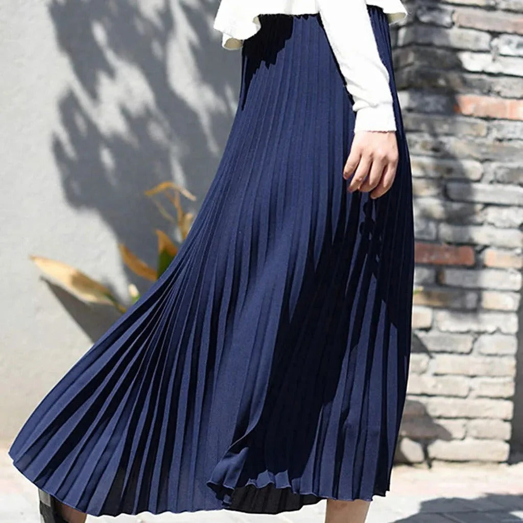 A_Line_Pleated_Skirt_with_Elastic_Waist_for_Women_7