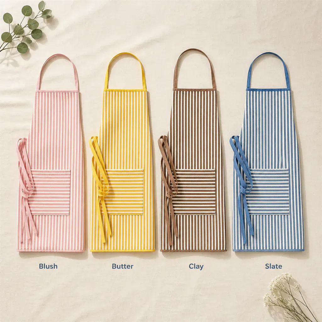 Adjustable Cotton Linen Kitchen Apron – With a Practical Front Pocket 10