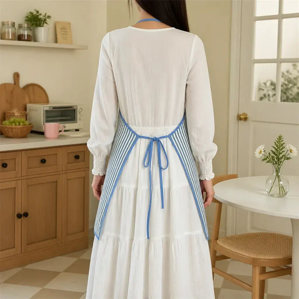 Adjustable Cotton Linen Kitchen Apron – With a Practical Front Pocket 2