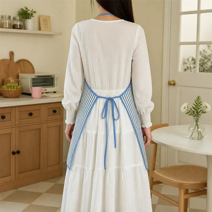 Adjustable Cotton Linen Kitchen Apron – With a Practical Front Pocket 2