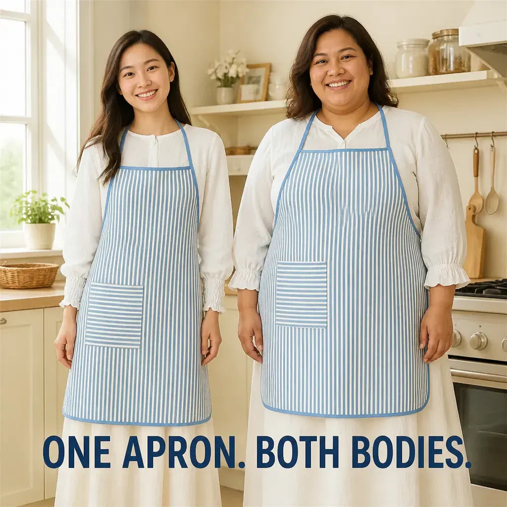 Adjustable Cotton Linen Kitchen Apron – With a Practical Front Pocket 8