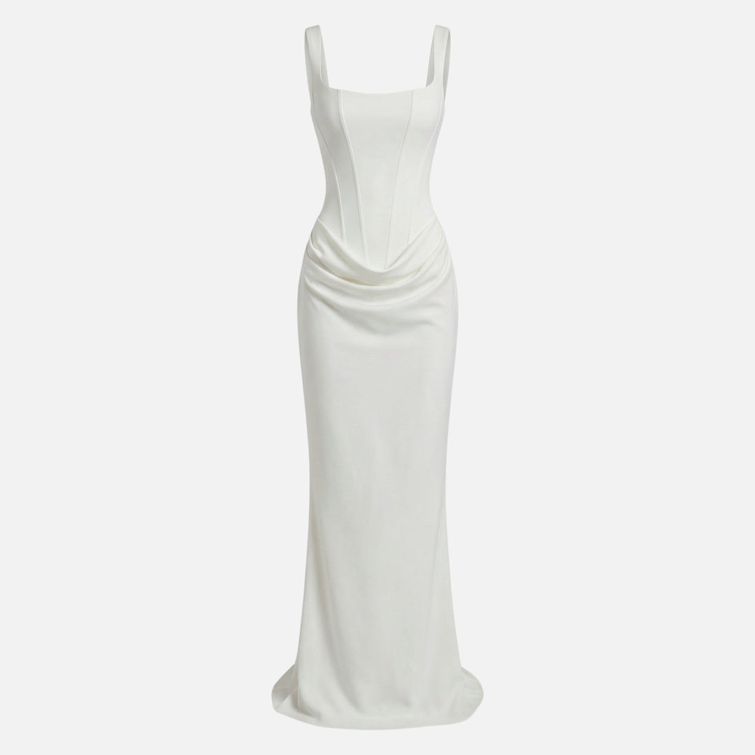 Adjustable Strap Satin Maxi Dress for Women