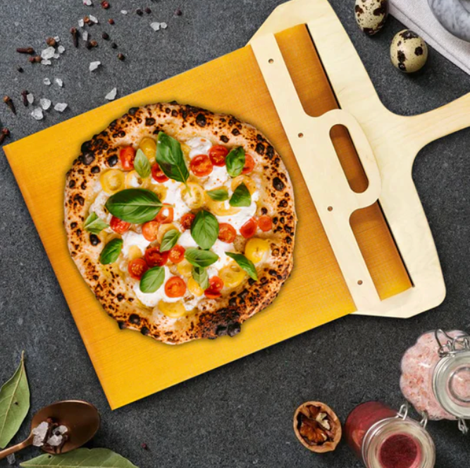 Birch Wood Pizza Peel – Innovative Sliding Mechanism for Pizza Preparation 2