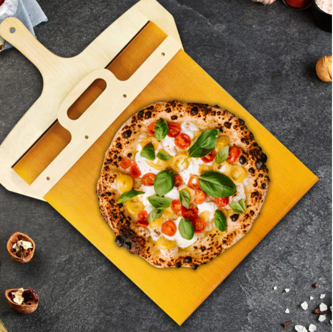 Birch Wood Pizza Peel – Innovative Sliding Mechanism for Pizza Preparation 5
