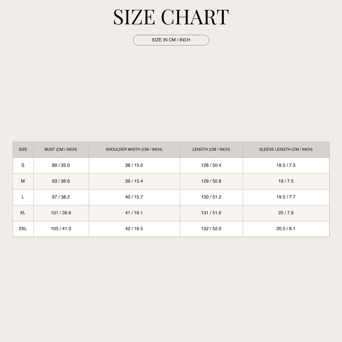 Women's Maxi Gown – Botanical Print Balloon Sleeves size chart