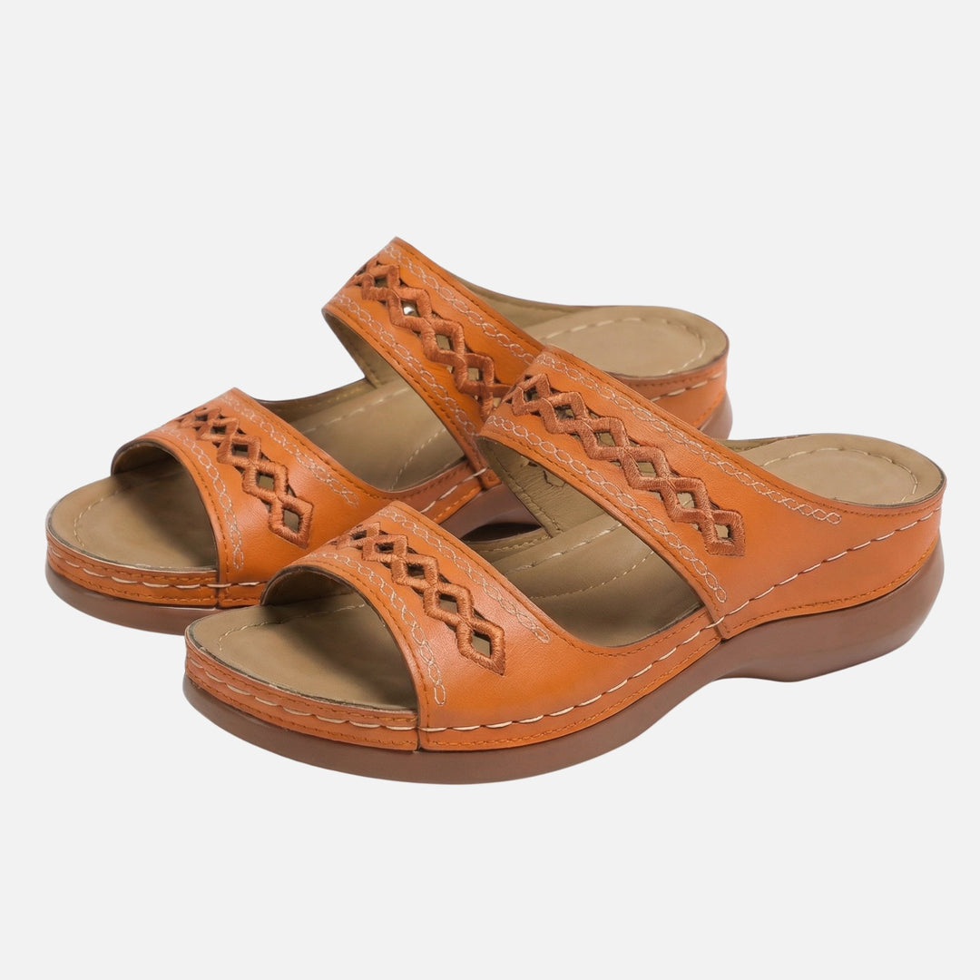 Perforated Summer Slide Sandals for Women