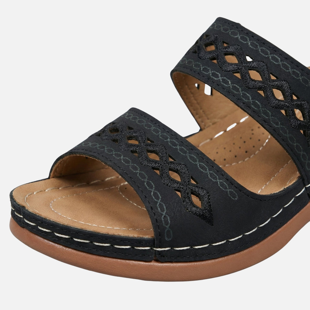Perforated Summer Slide Sandals for Women