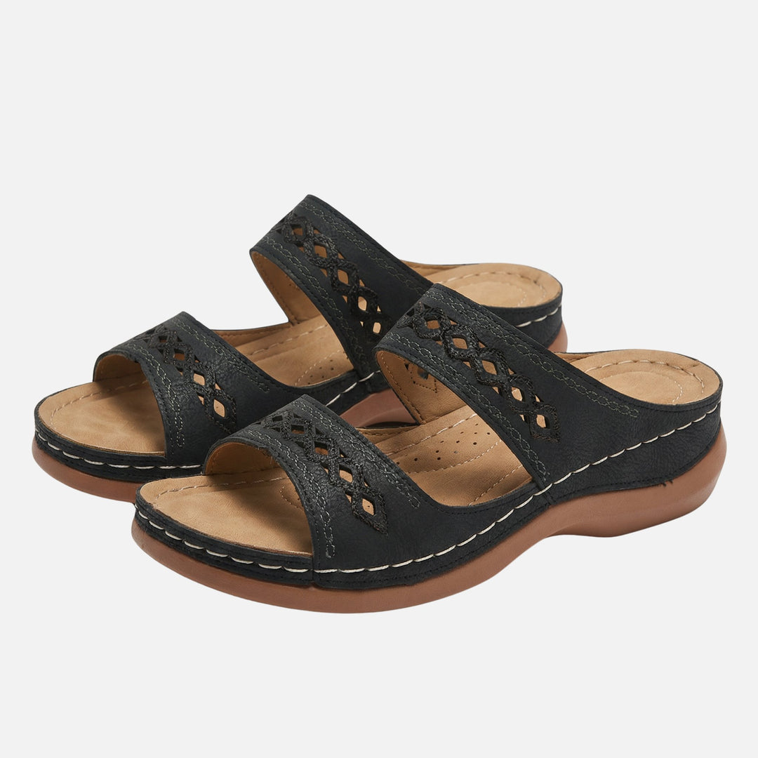 Perforated Summer Slide Sandals for Women