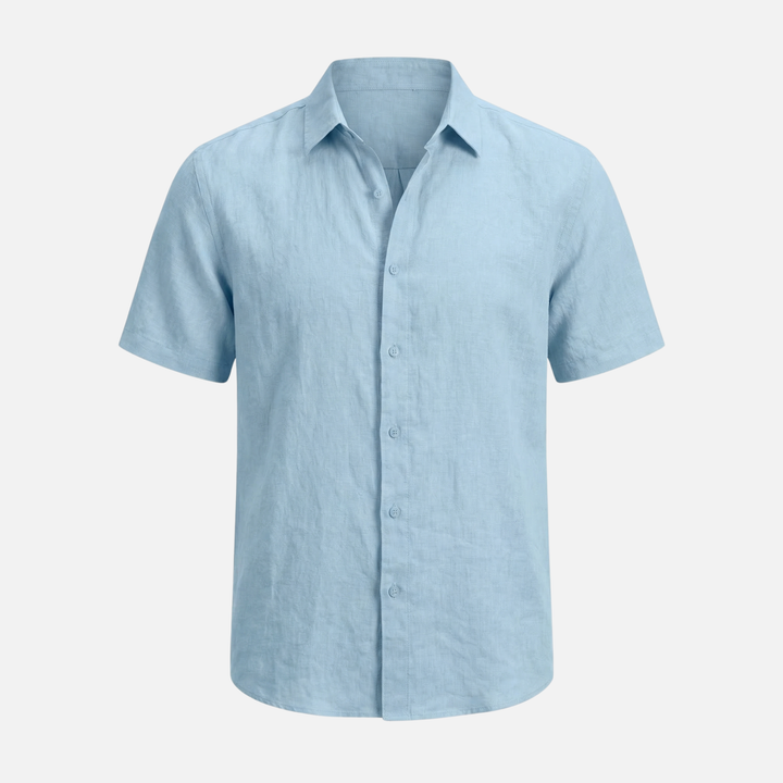 Breathable Summer Linen Polo Shirt for Men