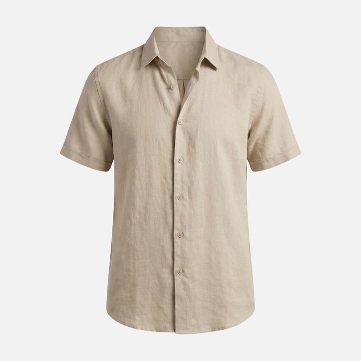 Breathable Summer Linen Polo Shirt for Men