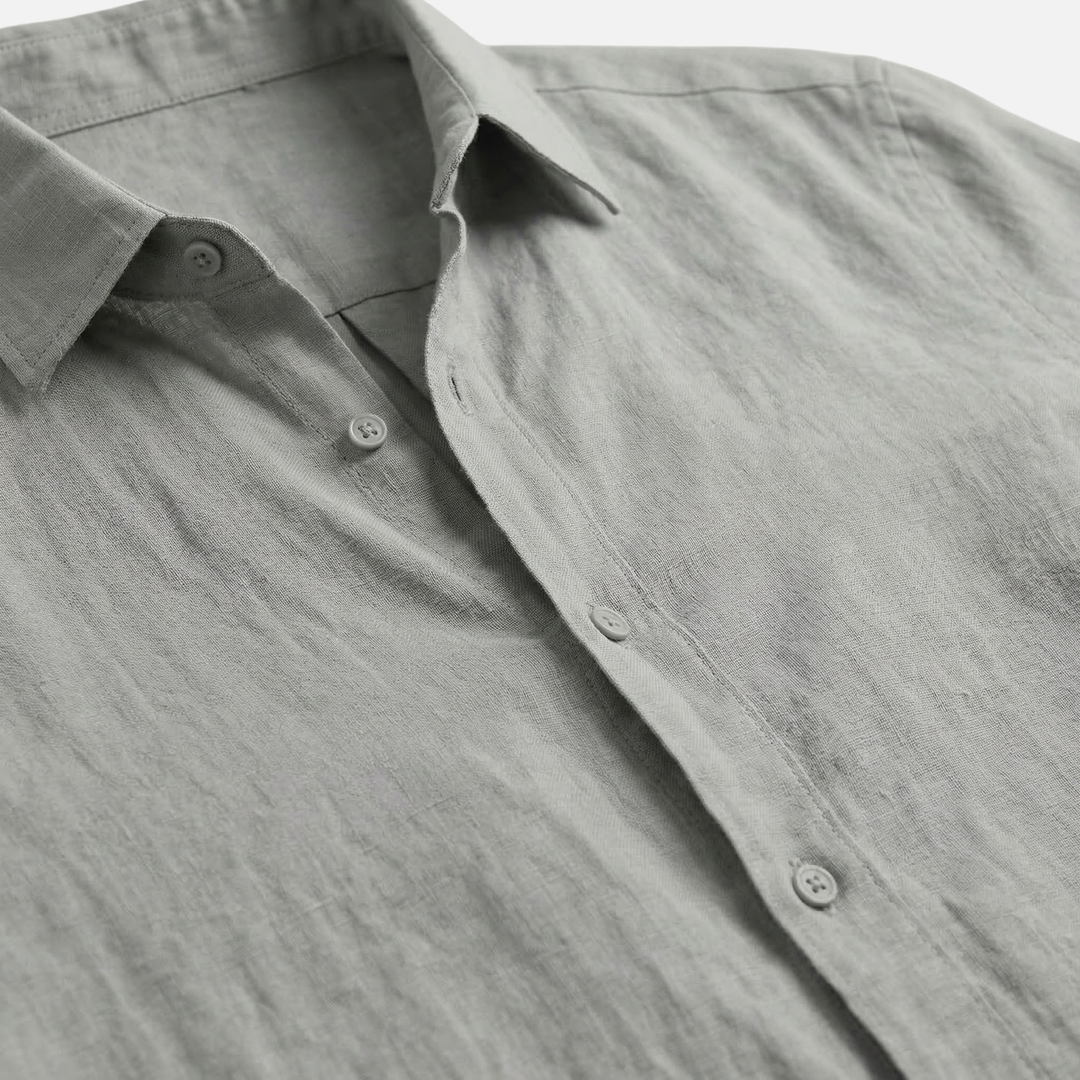 Breathable Summer Linen Polo Shirt for Men