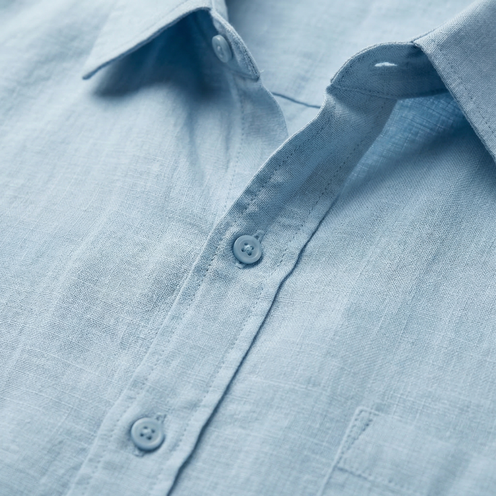Breathable Summer Linen Polo Shirt for Men
