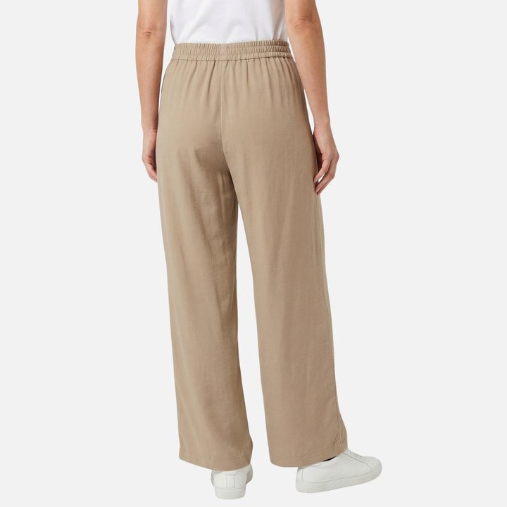 Summer Wide Leg Linen Pants with Drawstring for Women