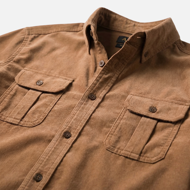 Casual Button Up Shirt with Sleek Placket for Men