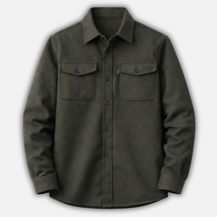 Casual Overshirt with Chest Pocket for Men