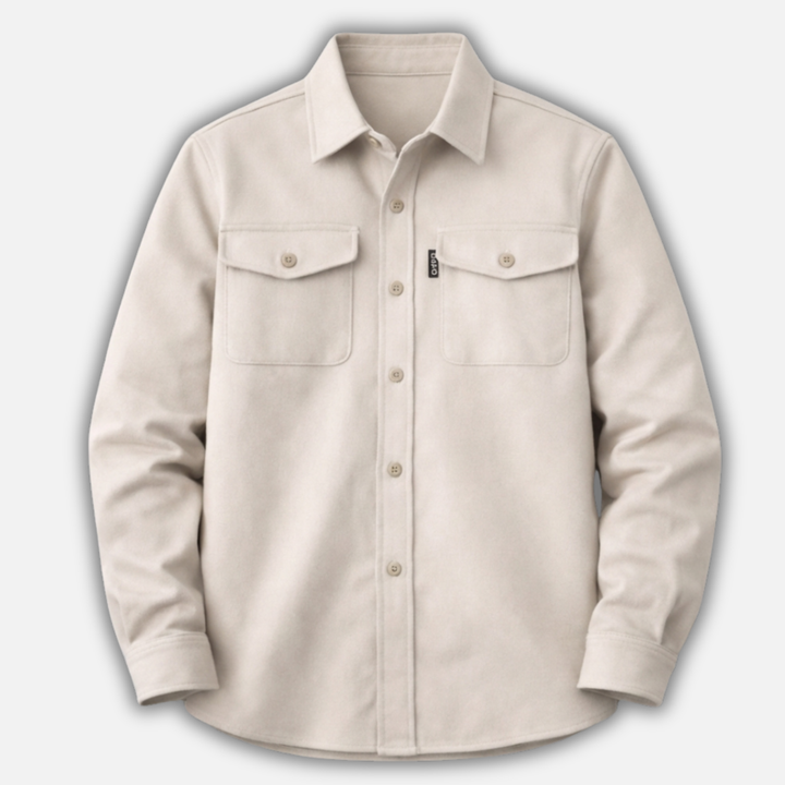 Casual Overshirt with Chest Pocket for Men