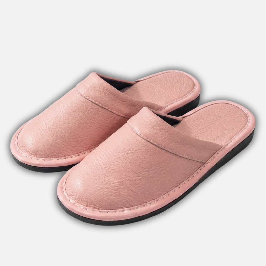 Casual Textured Slip On Slippers with Contrast Stitching for Men