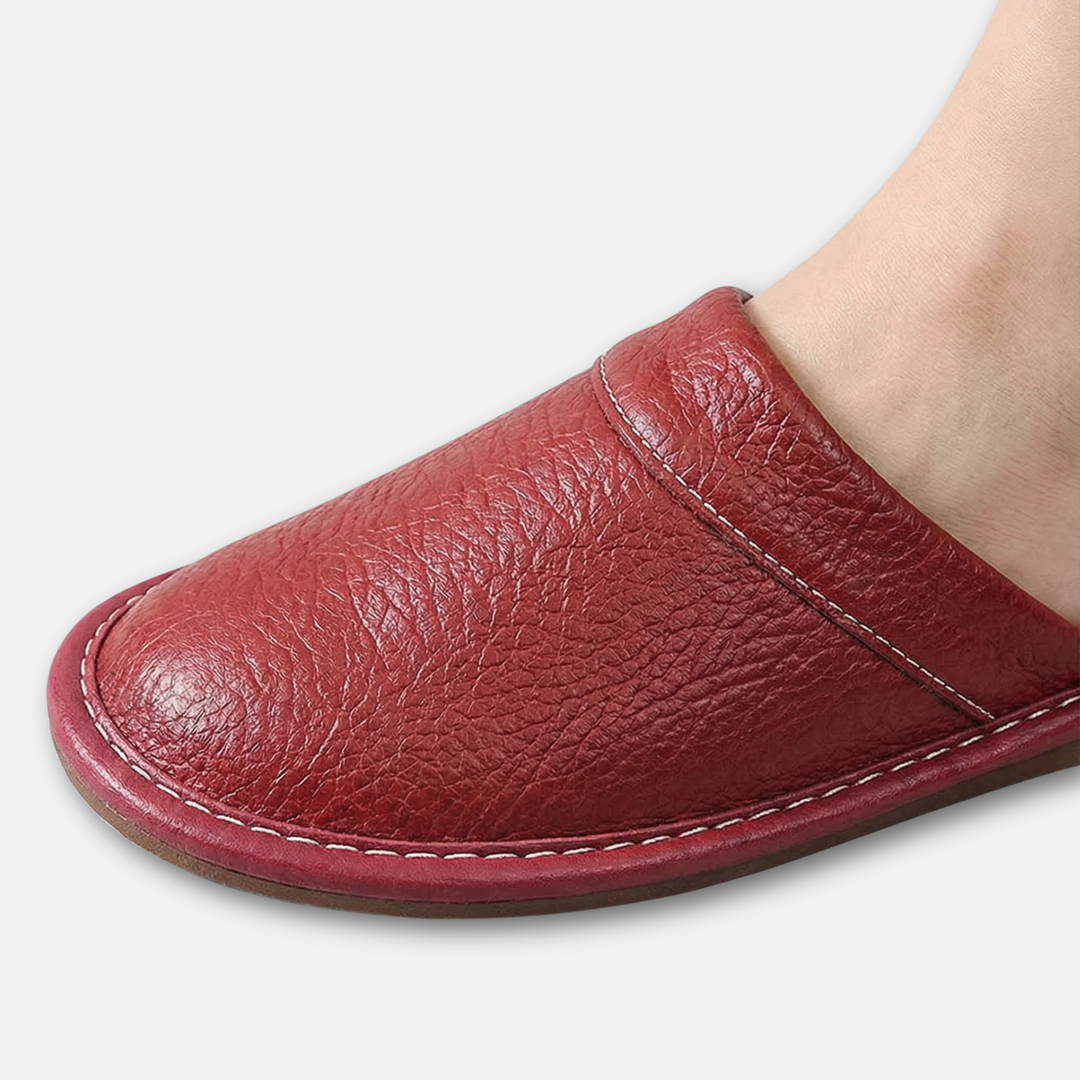 Casual Textured Slip On Slippers with Contrast Stitching for Men