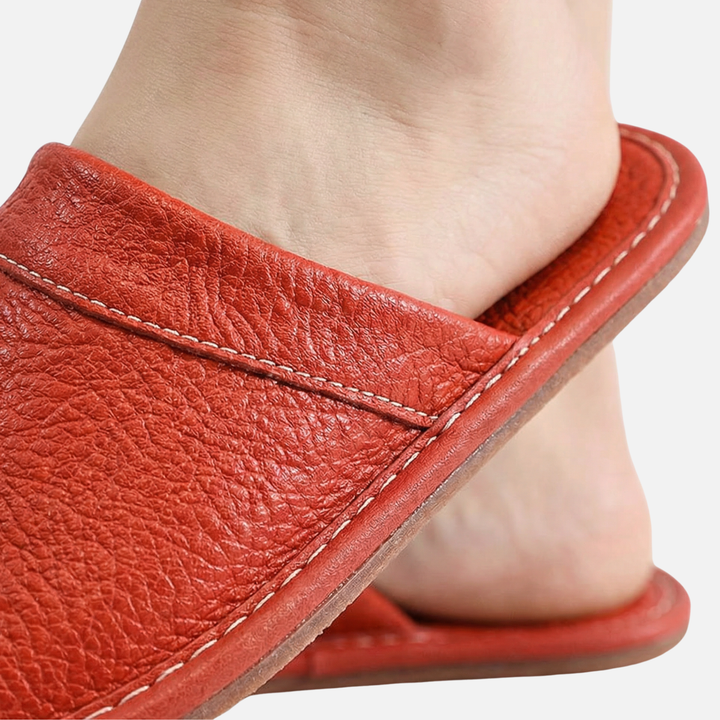 Casual Textured Slip On Slippers with Contrast Stitching for Men