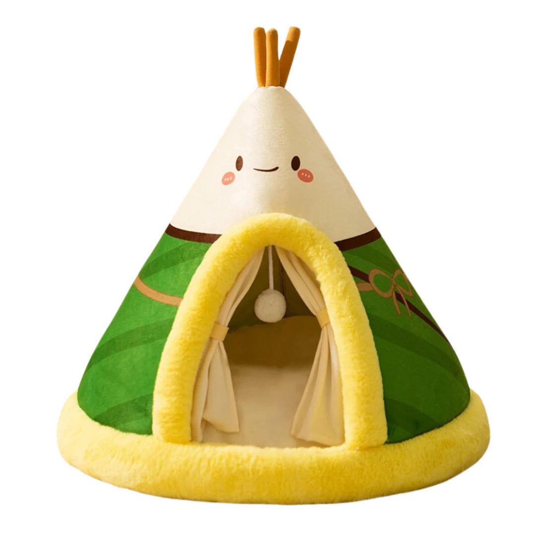 Cat Tent Bed – Soft Cat Cave with Removable Cushion 6