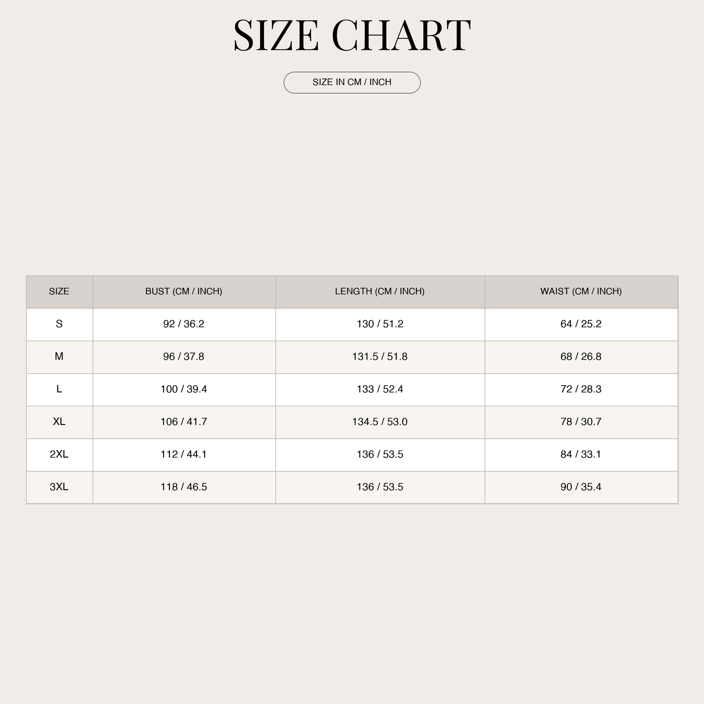 Women's Chiffon Maxi Dress – V-Neck, Voluminous Sleeves, Tiered Hem size chart