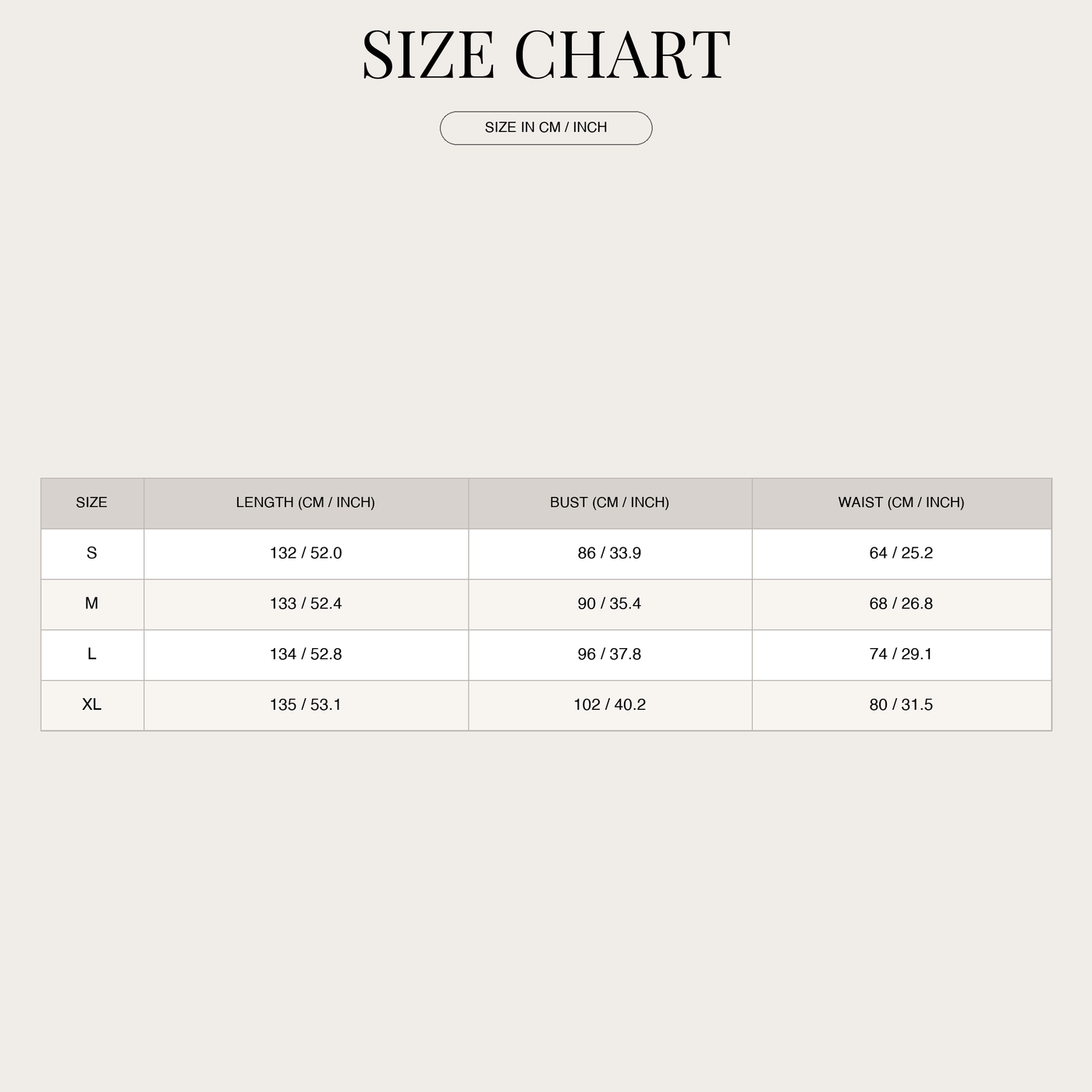 Women's Maxi Dress – Pleated Halter Neck Open Back size chart