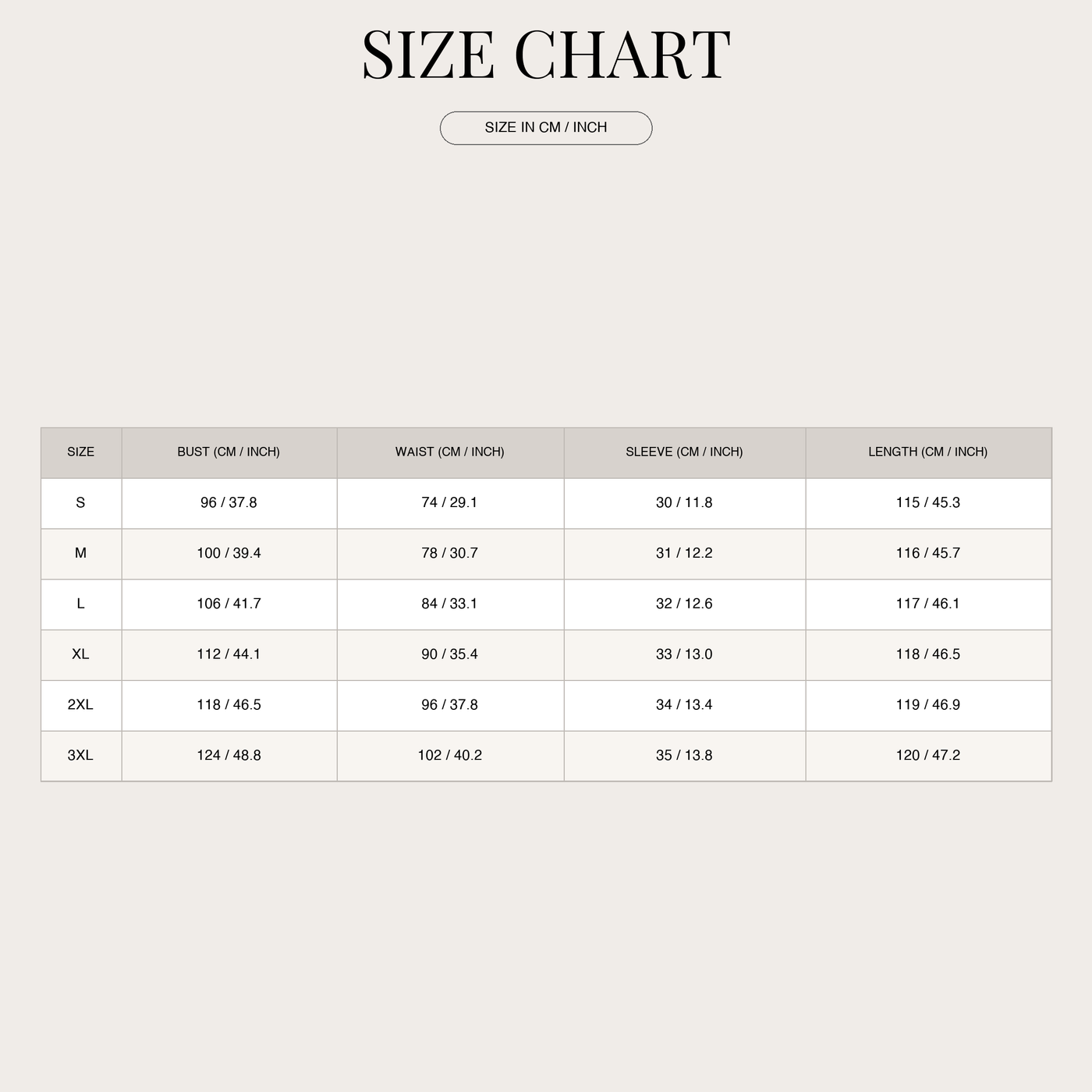 Women's Chiffon Maxi Dress – Wrap Fit, V-Neckline, Floral Print size chart