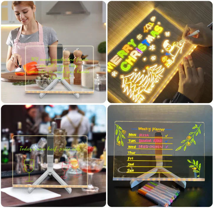 Children's Luminous LED Writing Board – Creative Drawing Board with Colorful Lighting for Children 8