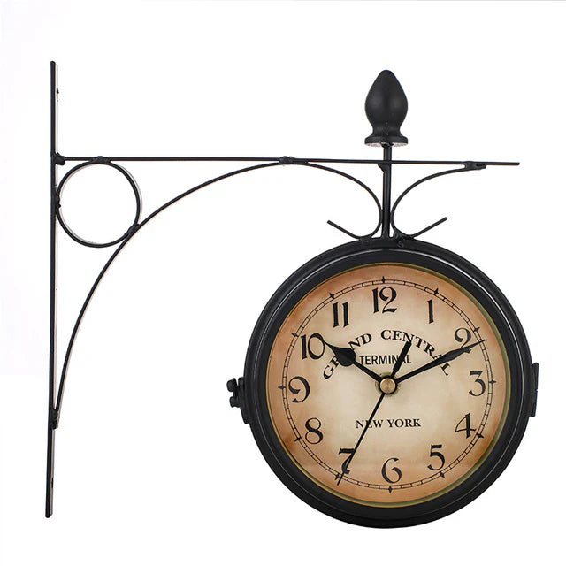 Classic Double-Sided Vintage Style Wall Clock – Eye-Catcher for Living Room and Hallway 6